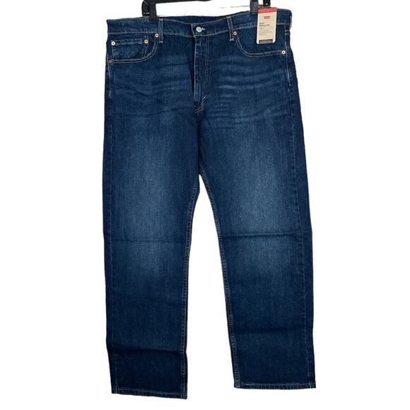 Levi's 505 Regular Straight Leg Jeans Dark Blue Size 40 x 30 NWT